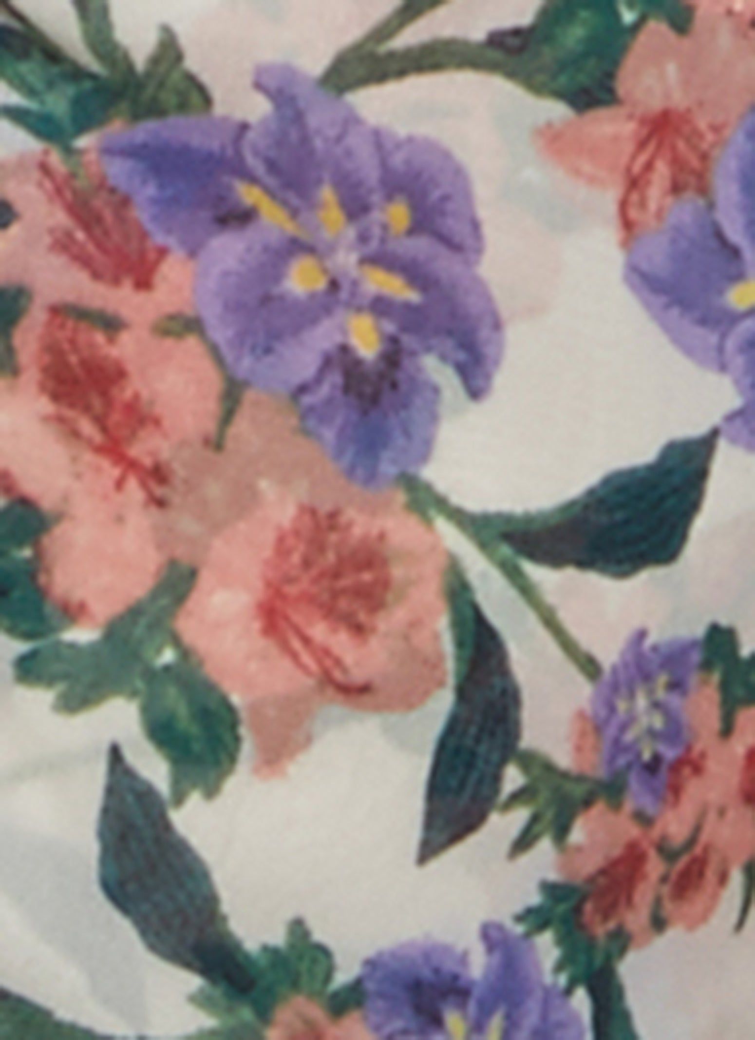 Floral Pleated Button Front Cropped Blouse sold by Rainbow product image thumbnail 3