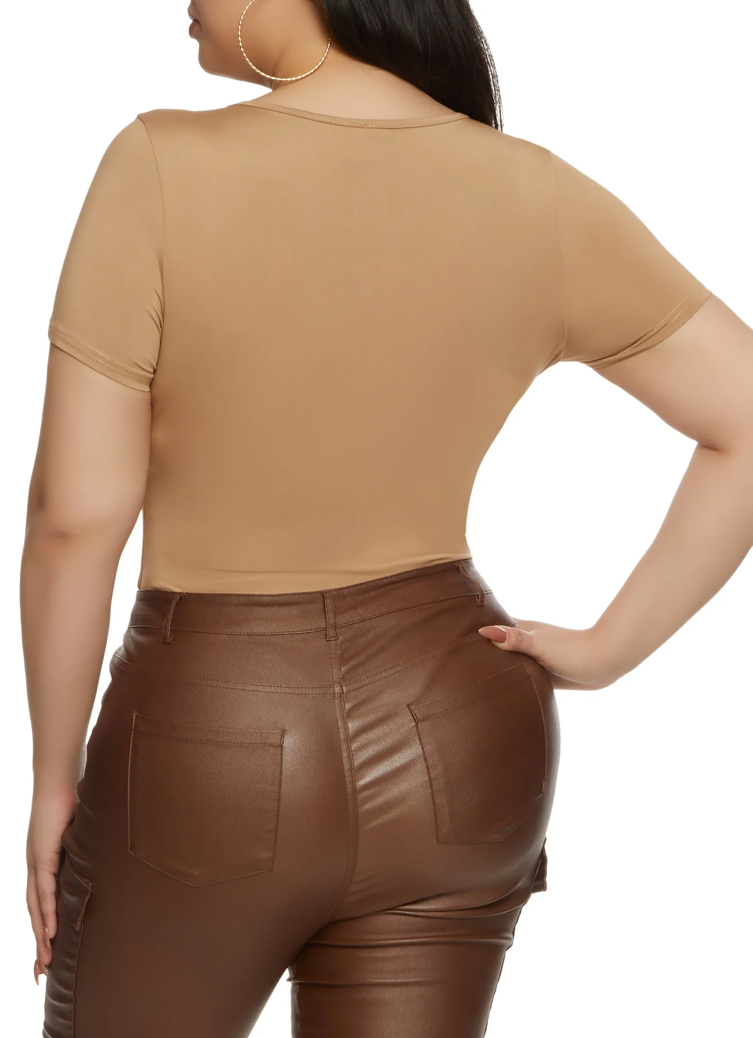 Plus Size Daisy Scoop Neck Bodysuit sold by Rainbow product image thumbnail 3