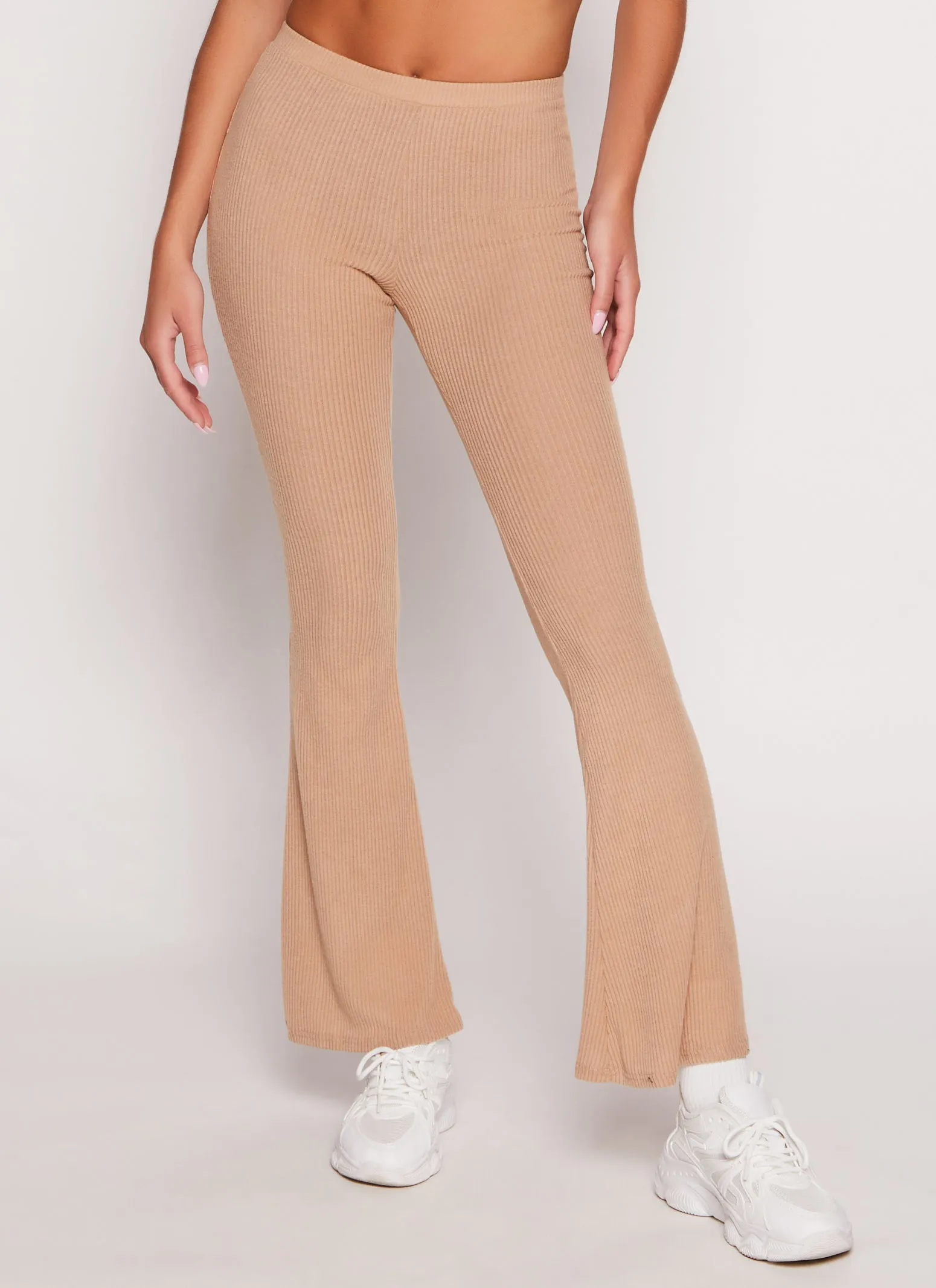 Brushed Rib Knit Flared Pants sold by Rainbow product image thumbnail 2