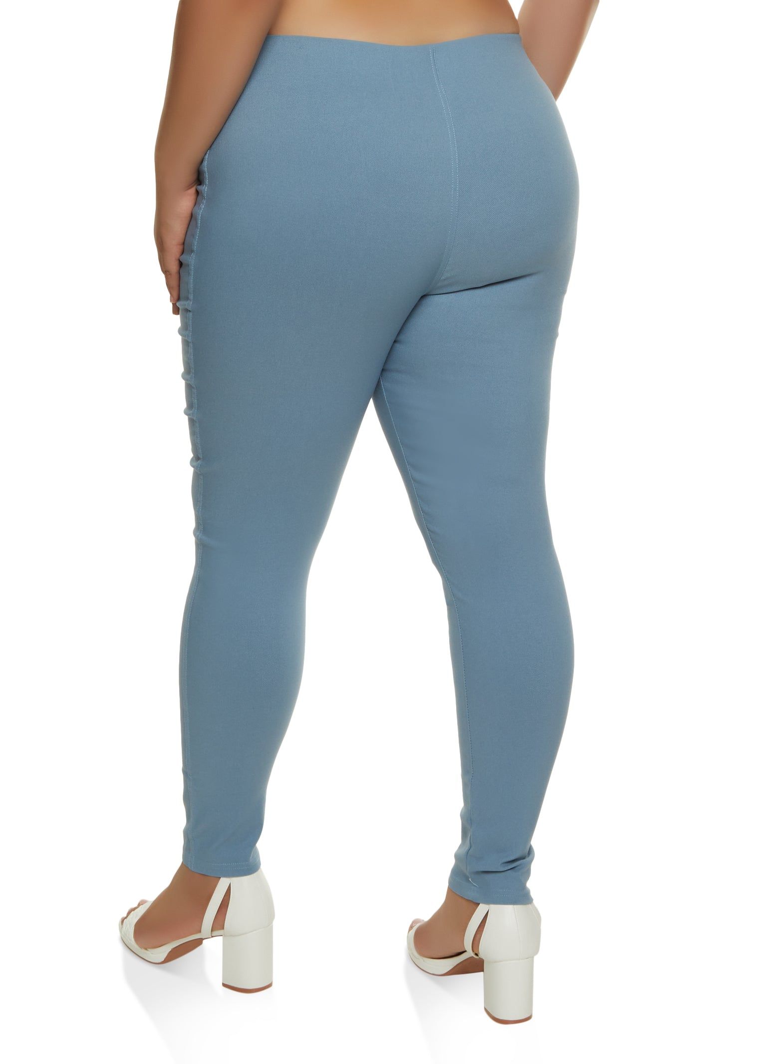 Plus Size Hyperstretch Pintuck Pull On Skinny Pants sold by Rainbow product image thumbnail 2