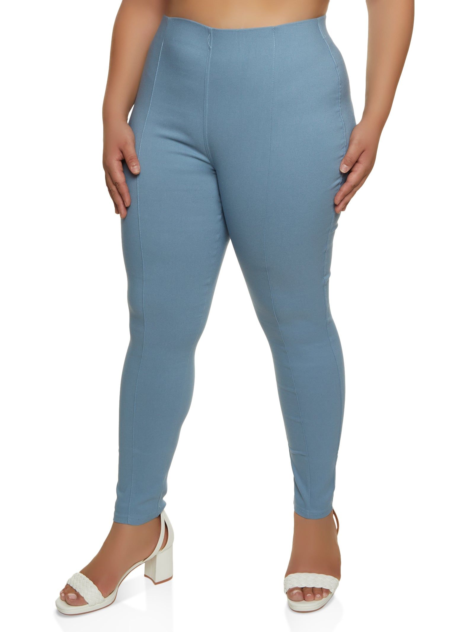 Plus Size Hyperstretch Pintuck Pull On Skinny Pants sold by Rainbow