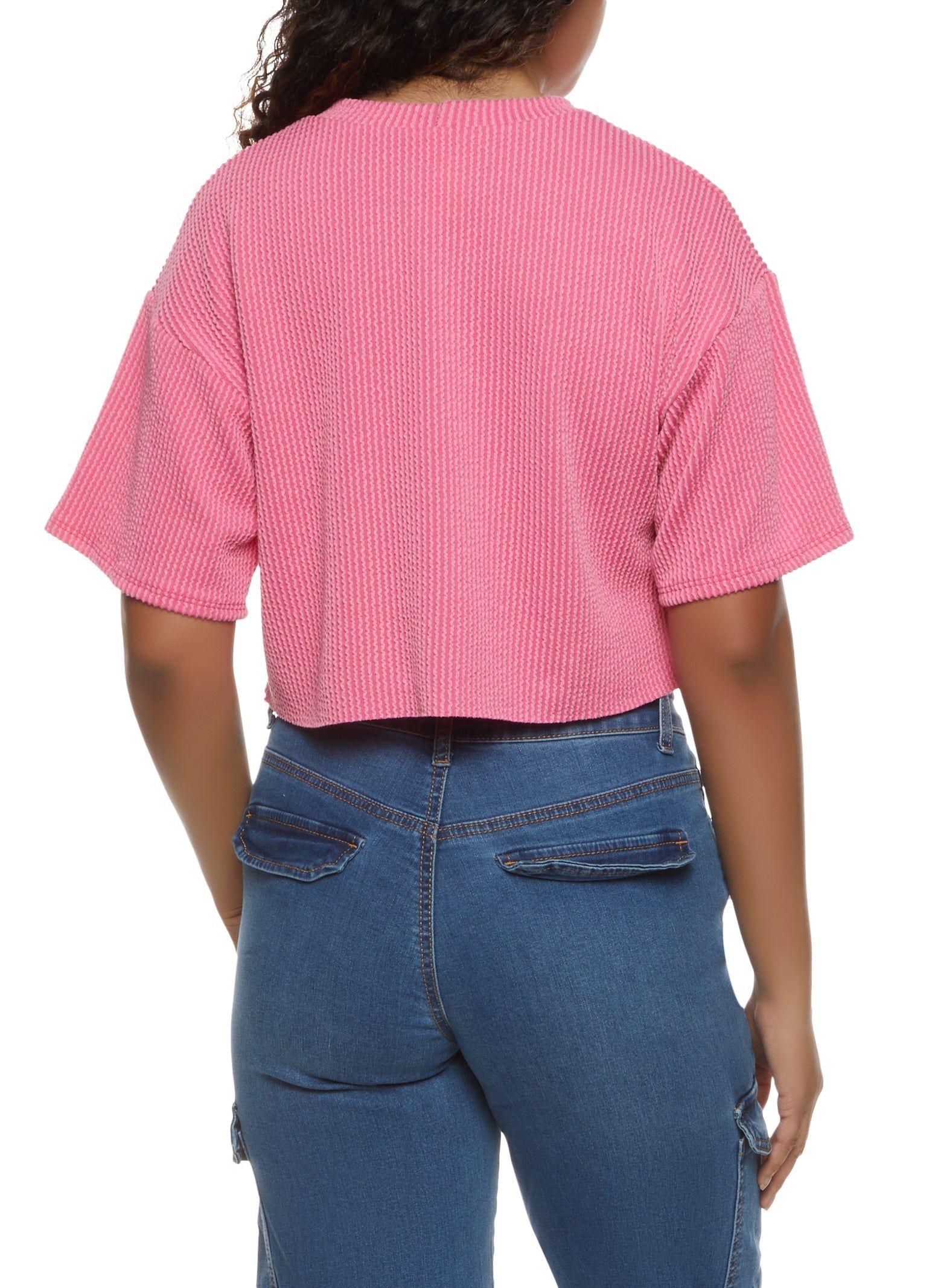 Ribbed Miami Cropped Graphic Tee sold by Rainbow product image thumbnail 2