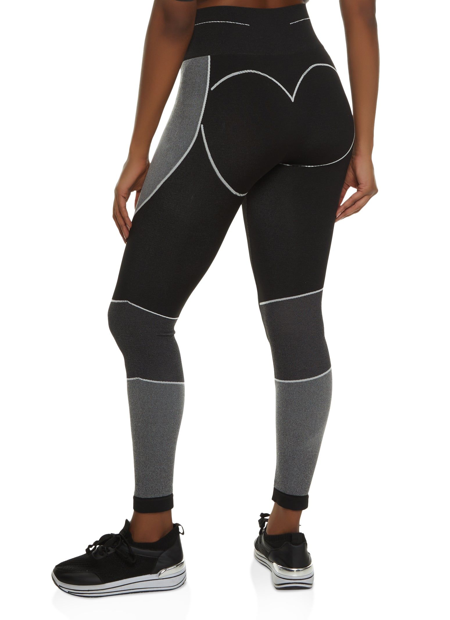 Two Tone Contrast Trim Seamless Leggings sold by Rainbow product image thumbnail 2