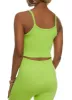 Ribbed Knit Seamless Sleeveless Crop Top sold by Rainbow