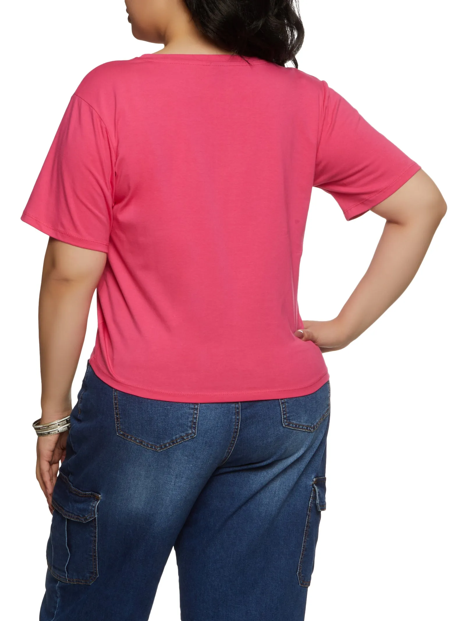 Plus Size Rhinestone Sweet Girl Graphic Tee sold by Rainbow product image thumbnail 2