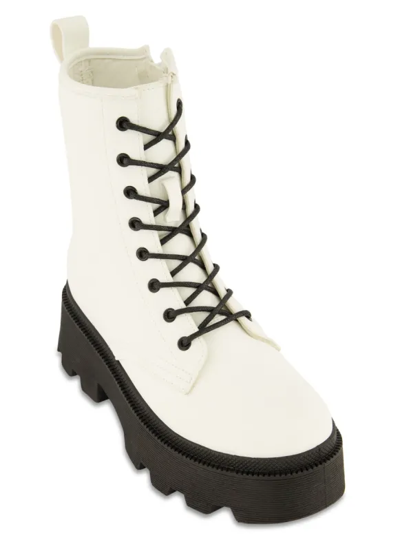 Platform Lug Sole Combat Boots sold by Rainbow