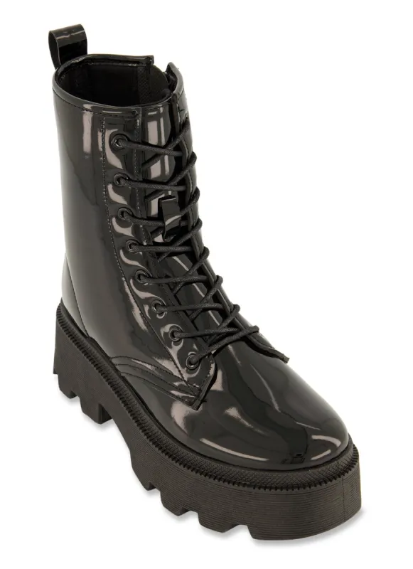 Platform Lug Sole Combat Boots sold by Rainbow
