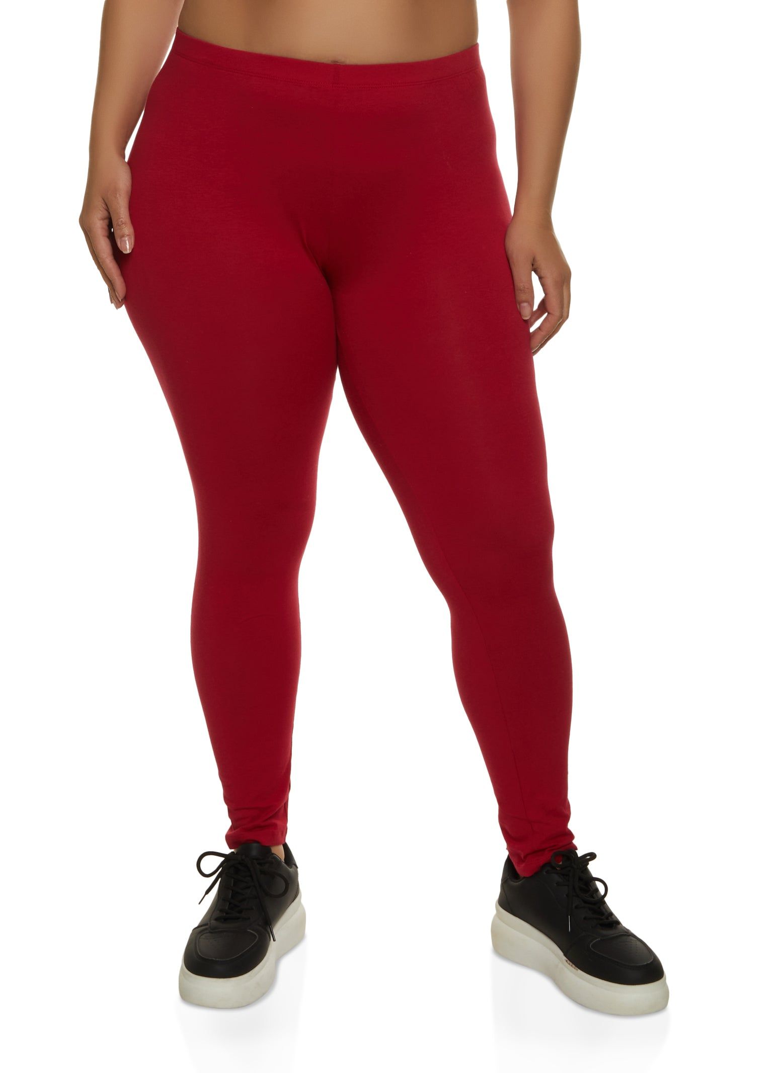 Plus Size Basic High Waist Leggings sold by Rainbow