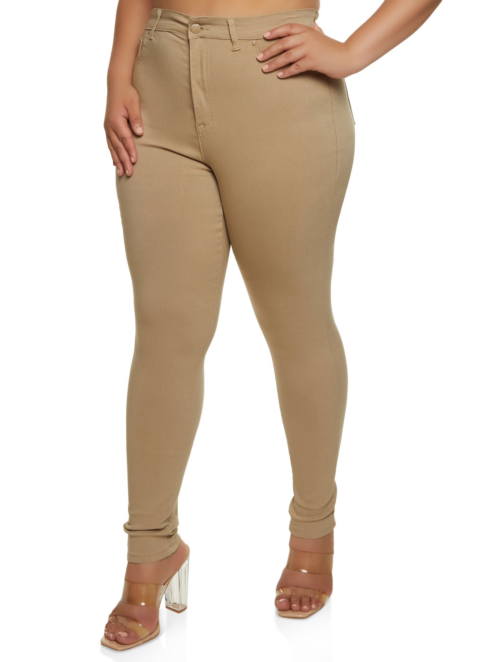 Plus Size Basic Hyperstretch Skinny Pants sold by Rainbow