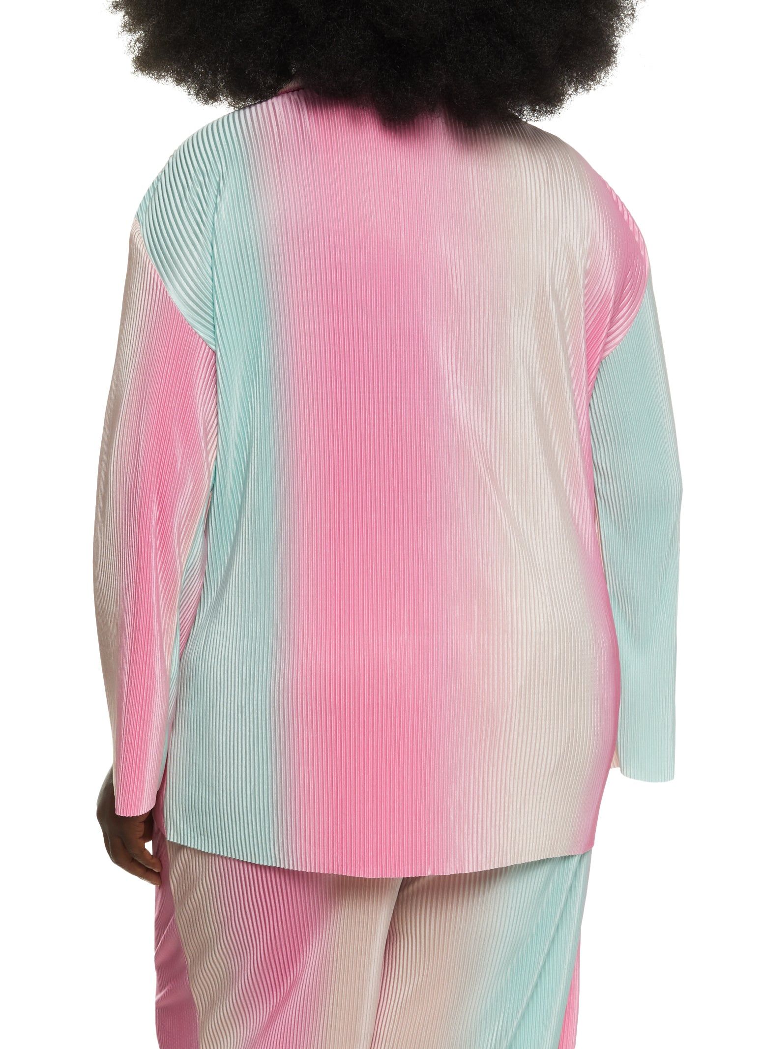 Plus Size Plisse Printed Wide Leg Pants sold by Rainbow product image thumbnail 4