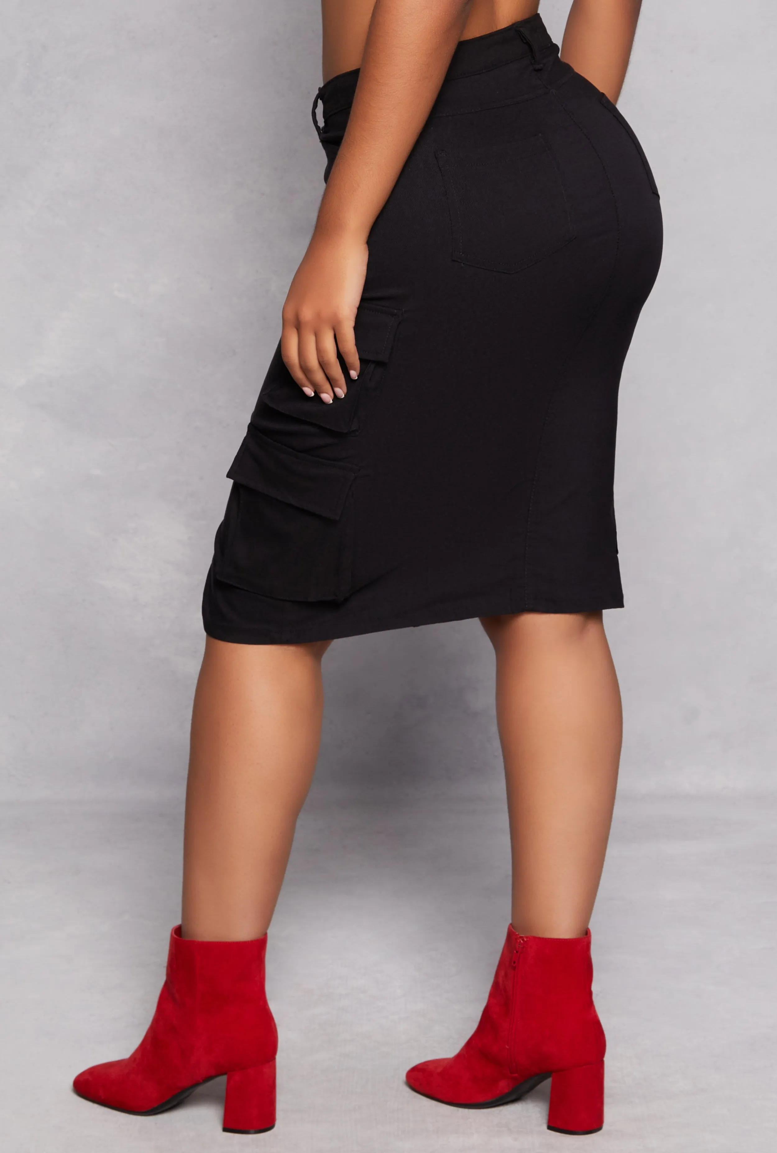 Hyperstretch Slit Front Cargo Pocket Skirt sold by Rainbow product image thumbnail 3