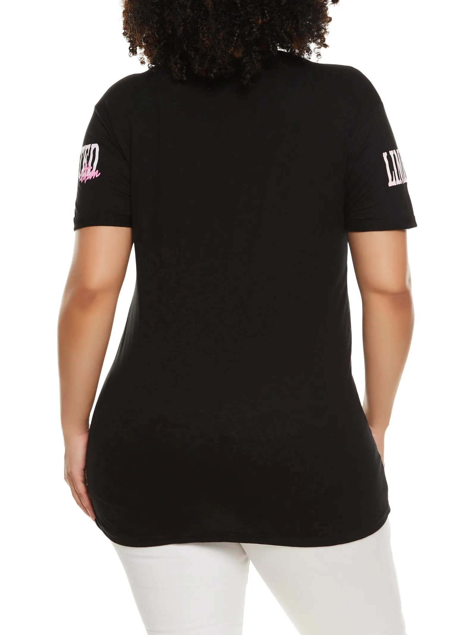 Plus Size Limited Edition Notch Neck Short Sleeve Graphic Tee sold by Rainbow product image thumbnail 2