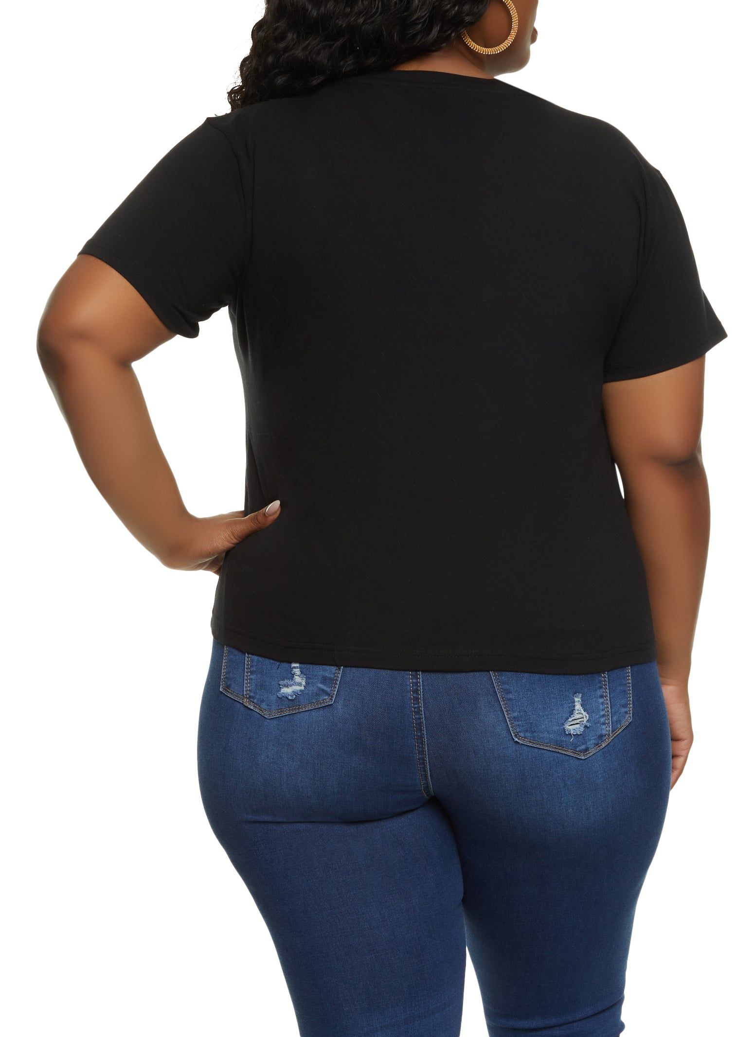 Plus Size 1 Love Rhinestone Graphic Tee sold by Rainbow product image thumbnail 2