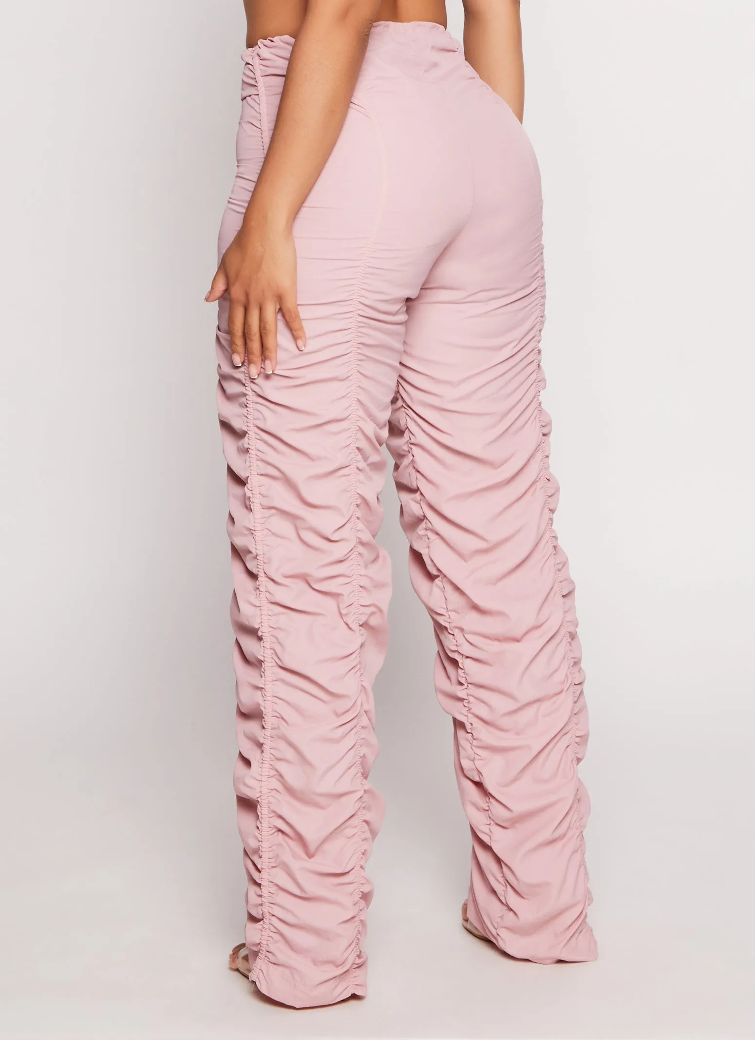 Nylon Toggle Drawstring Stacked Pants sold by Rainbow product image thumbnail 3