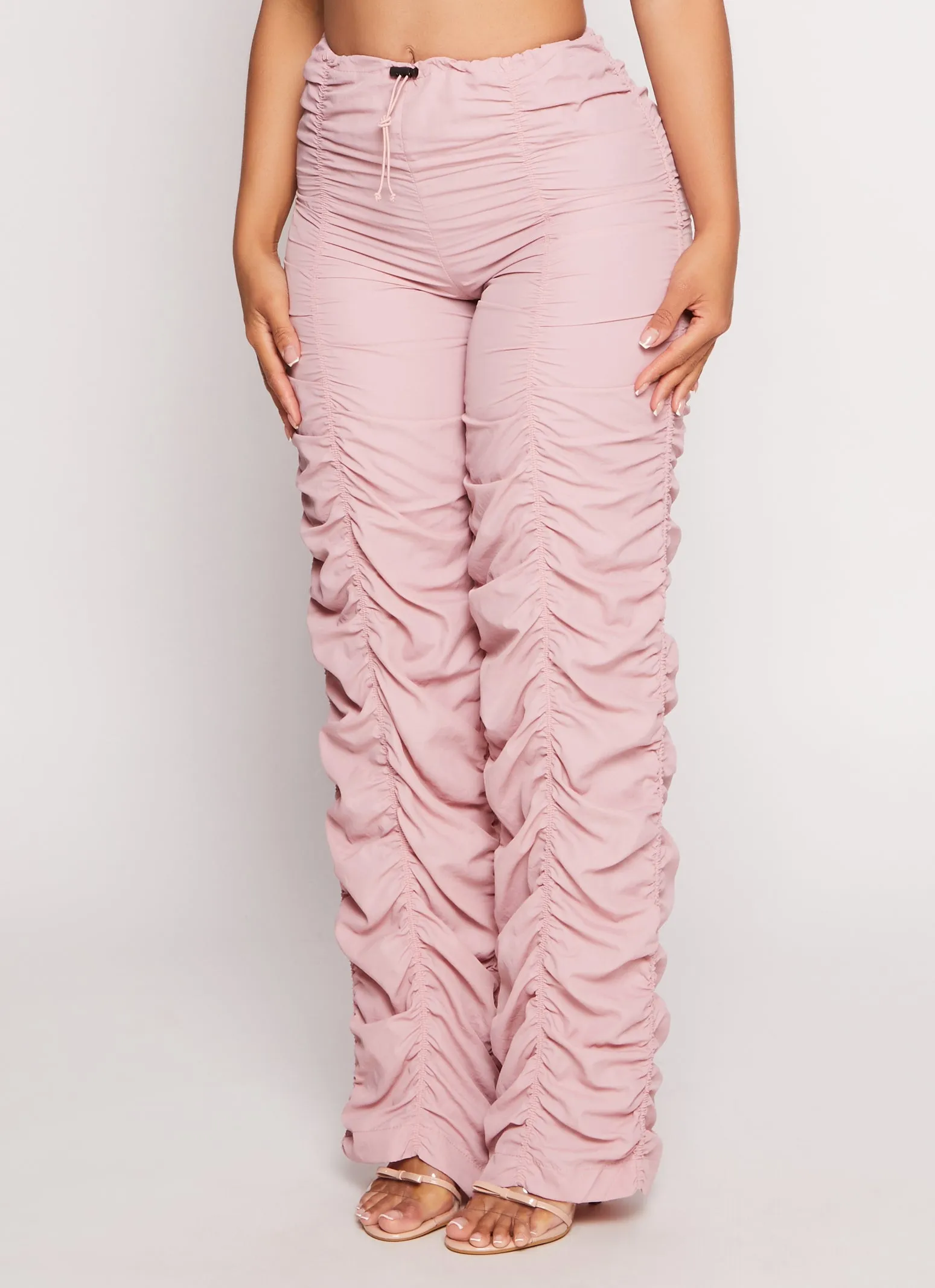 Nylon Toggle Drawstring Stacked Pants sold by Rainbow product image thumbnail 2