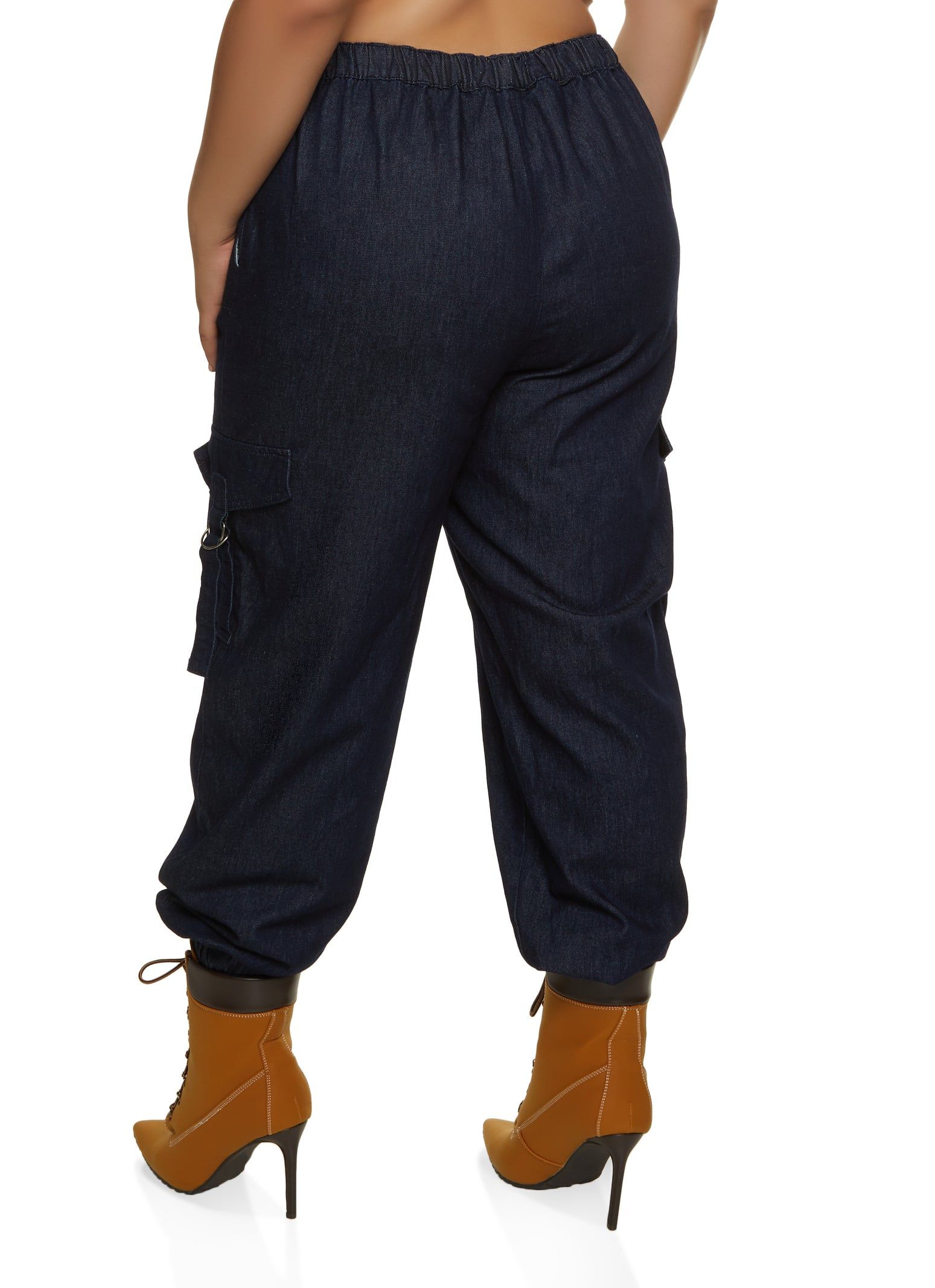 Plus Size Almost Famous Denim Cargo Joggers sold by Rainbow product image thumbnail 3