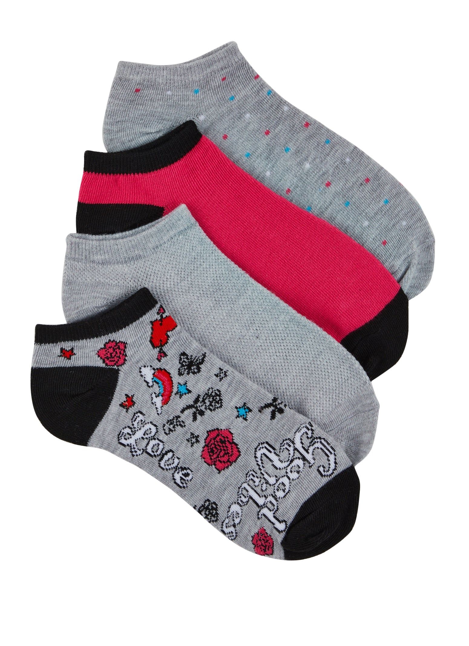 Good Vibes Graphic Socks 4 Pack sold by Rainbow