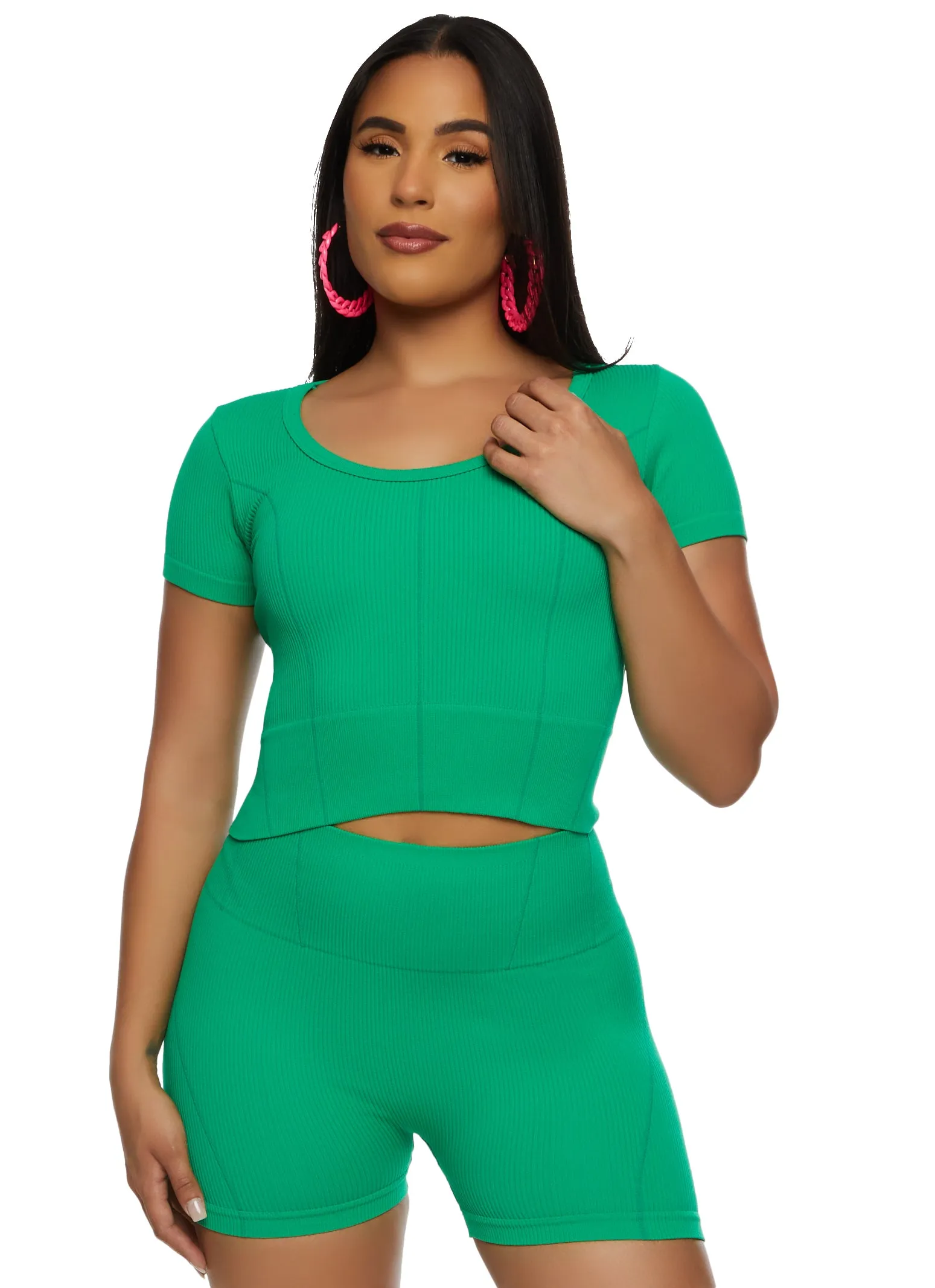 Seamless Scoop Neck T Shirt and Shorts sold by Rainbow