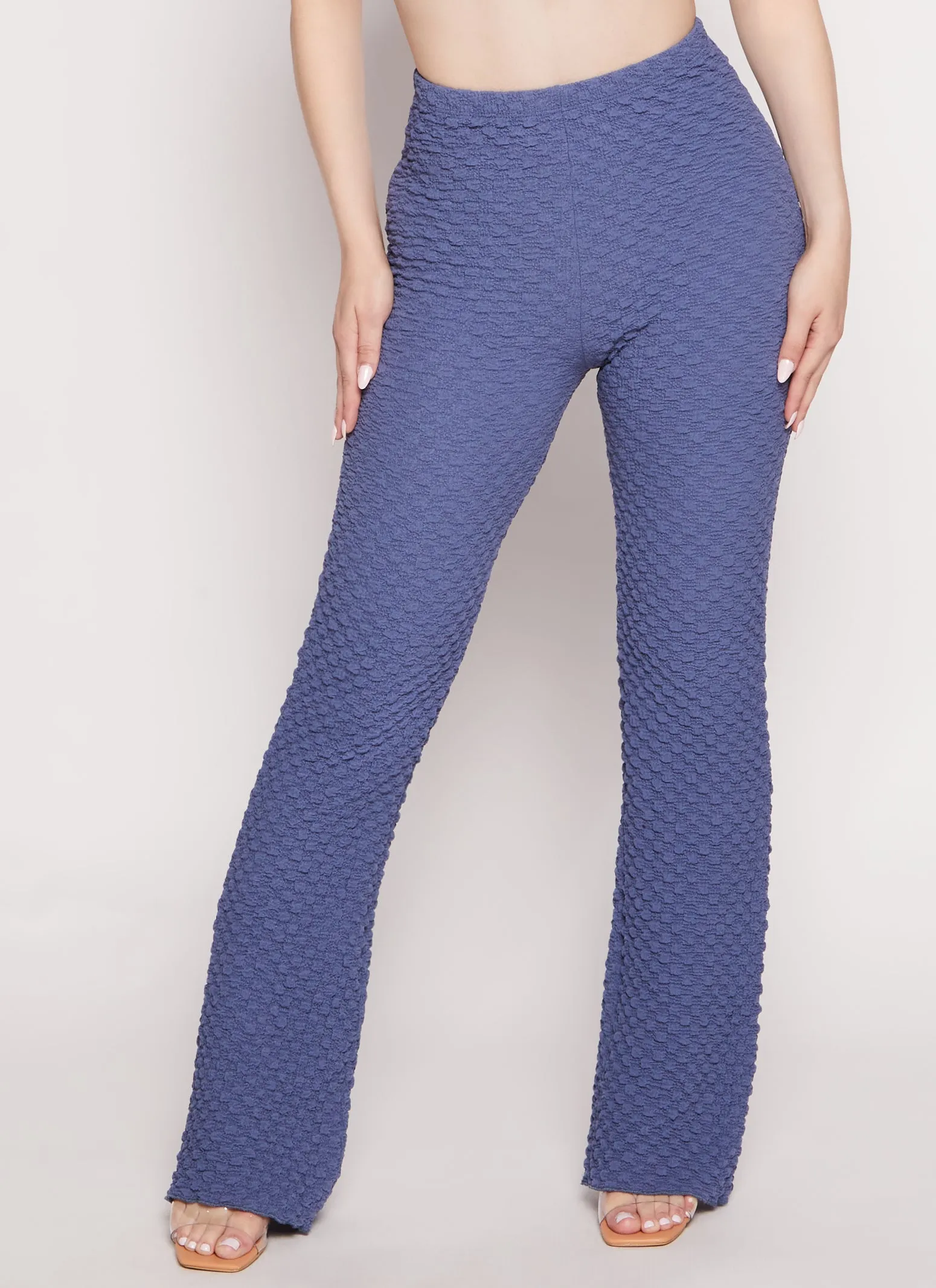 Textured Knit High Waist Flared Pants sold by Rainbow product image thumbnail 2