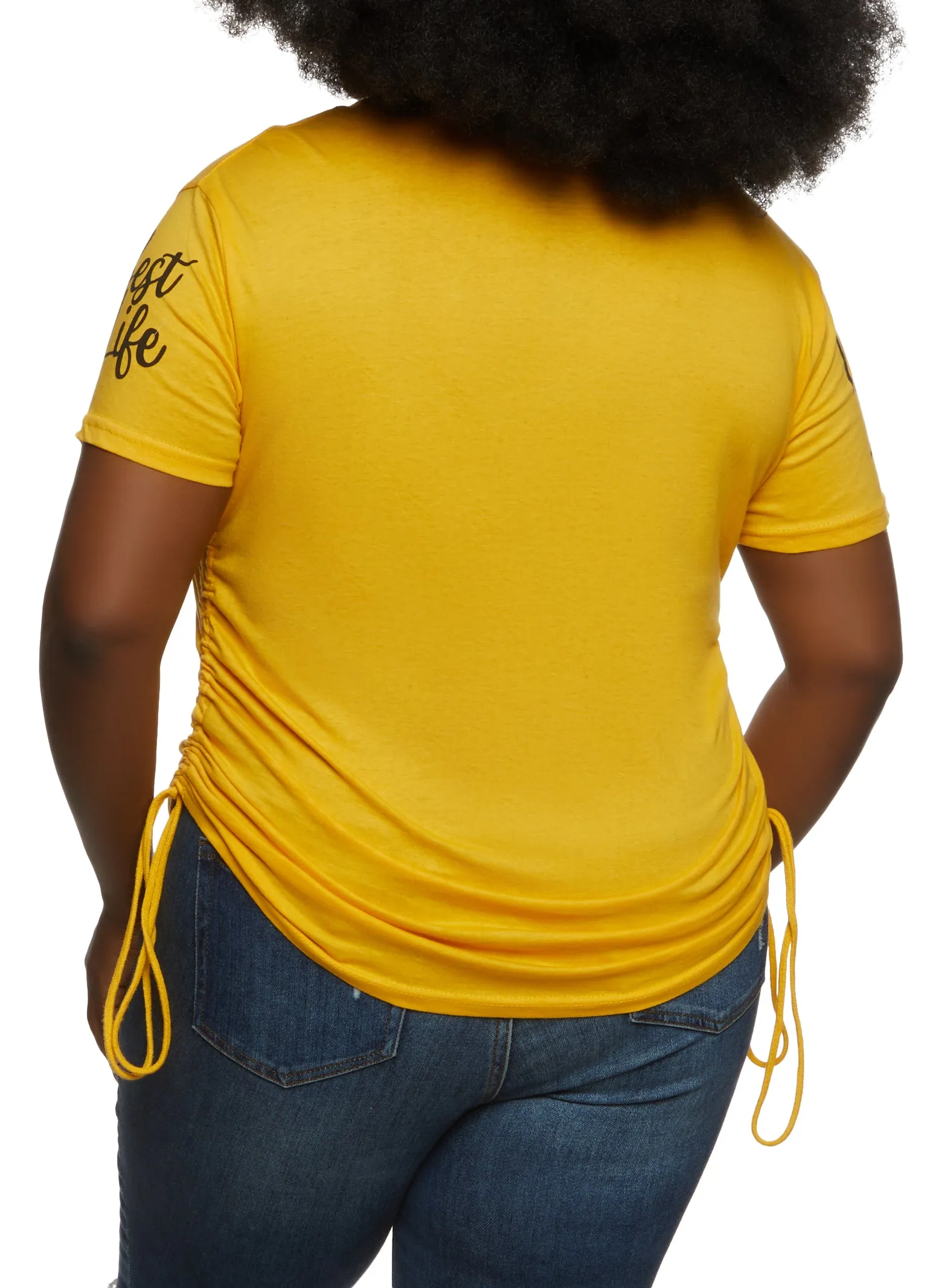 Plus Size Living My Best Life Sequin Graphic Tee sold by Rainbow product image thumbnail 2