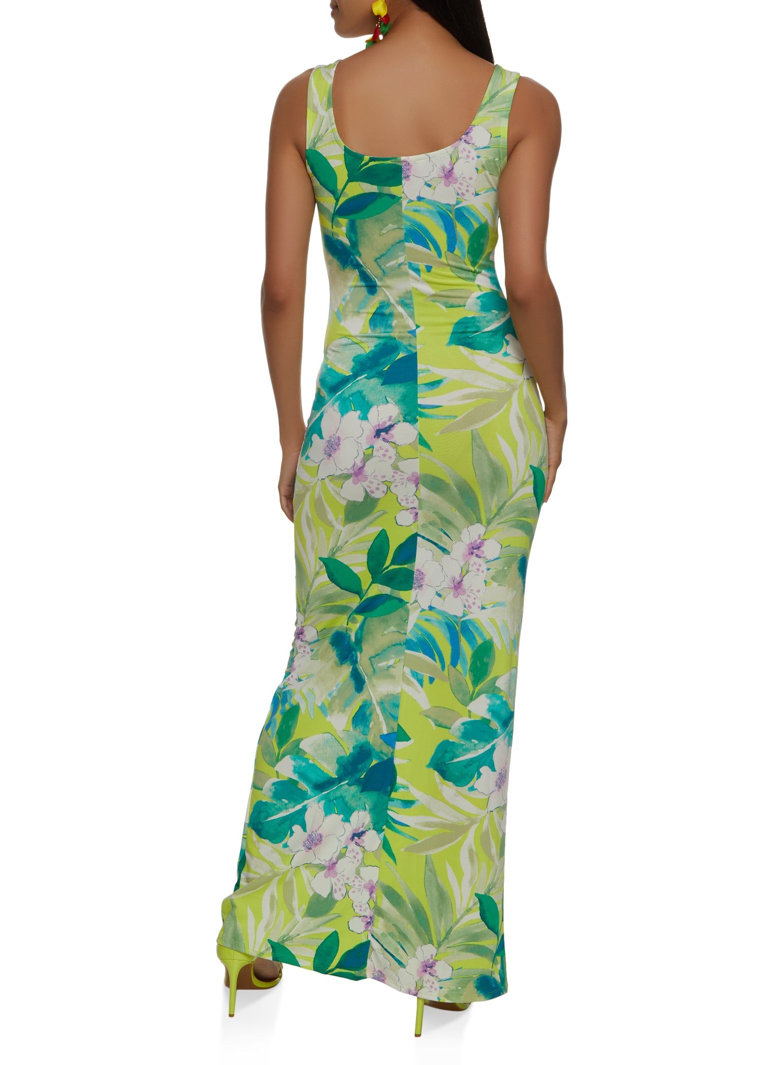 Haute Monde Tropical Floral Print Maxi Tank Dress sold by Rainbow product image thumbnail 3