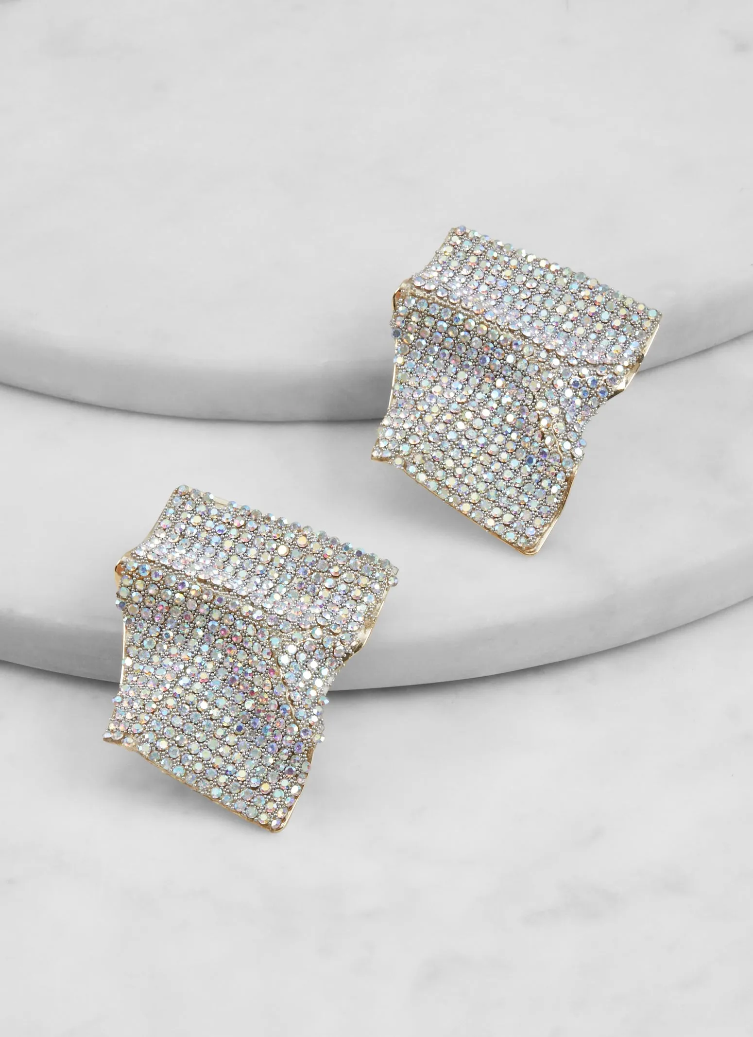 Rhinestone Encrusted Statement Earrings sold by Rainbow product image thumbnail 2