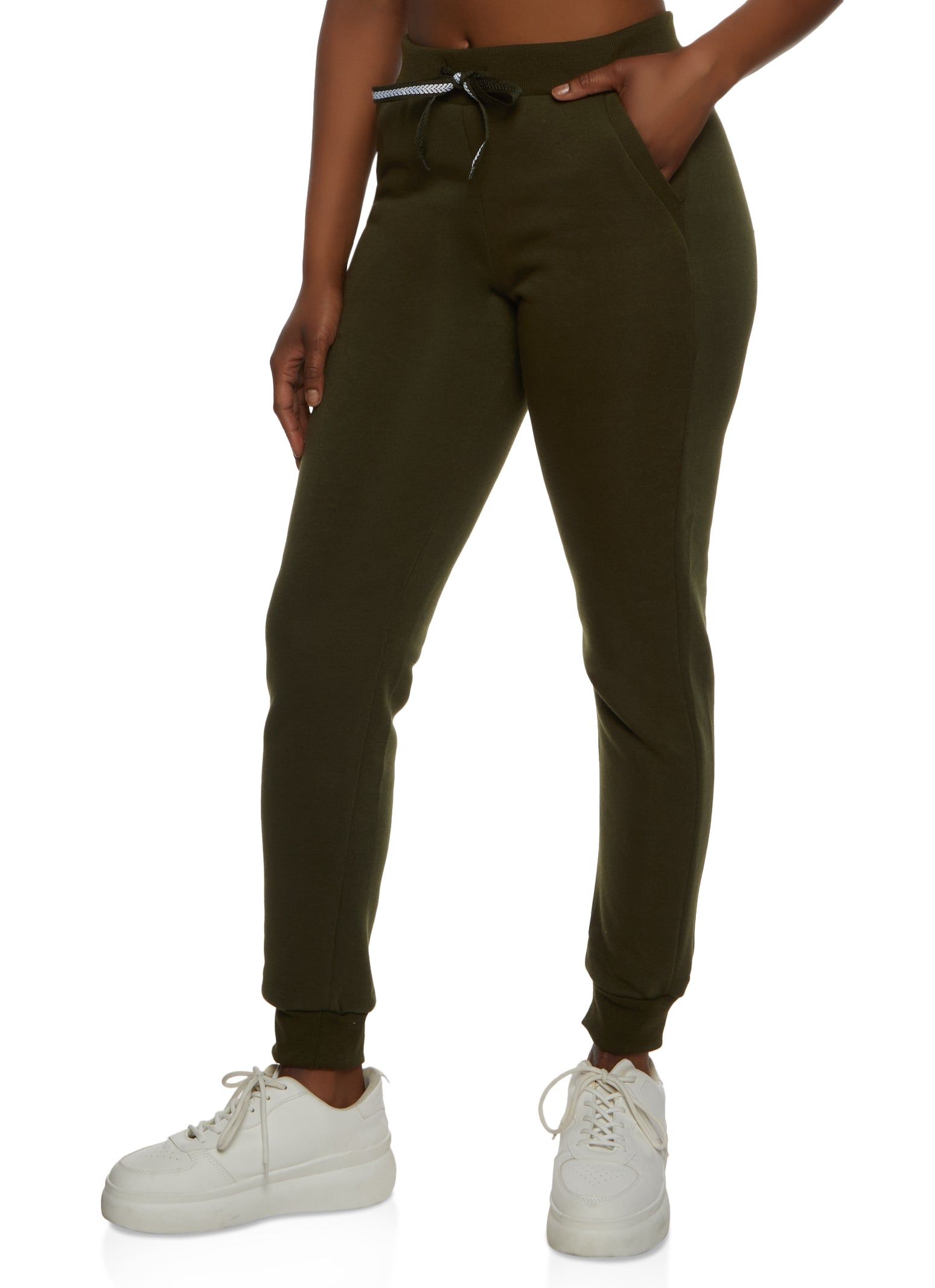 Fleece Pocket Drawstring Joggers sold by Rainbow