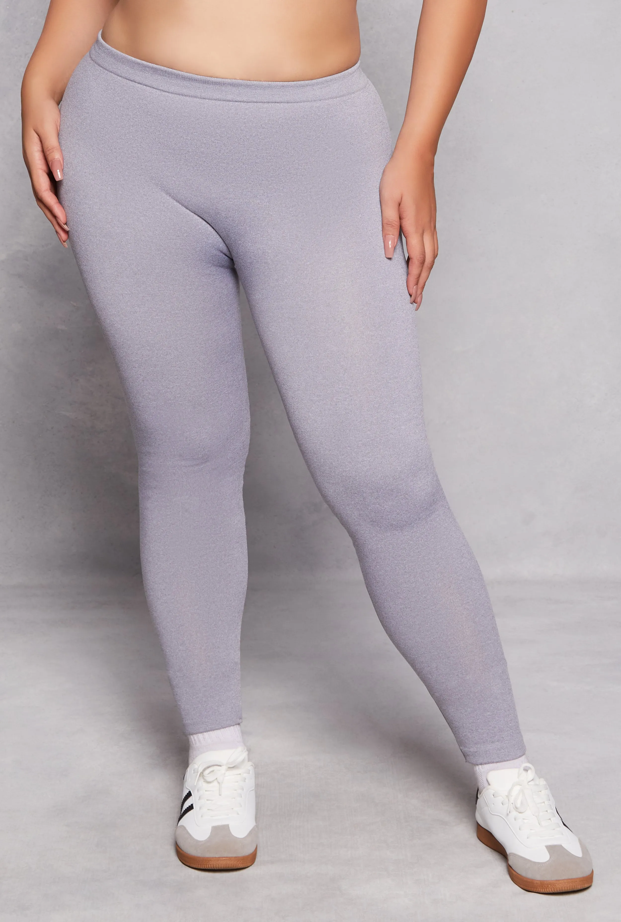 Plus Size Solid Fleece Leggings sold by Rainbow product image thumbnail 2