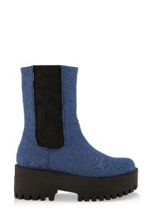 Lug Sole Platform Booties sold by Rainbow