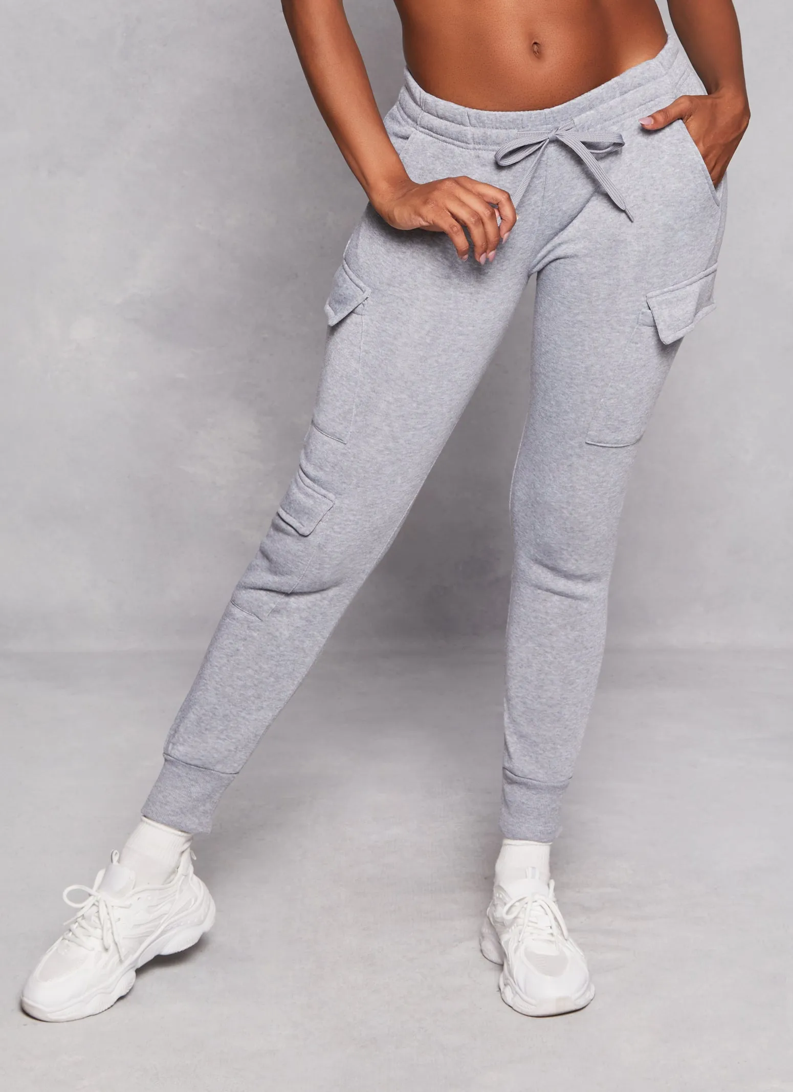 Fleece Drawstring Cargo Joggers sold by Rainbow product image thumbnail 2