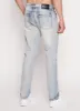 Mens Solid Distressed Skinny Leg Jeans sold by Rainbow