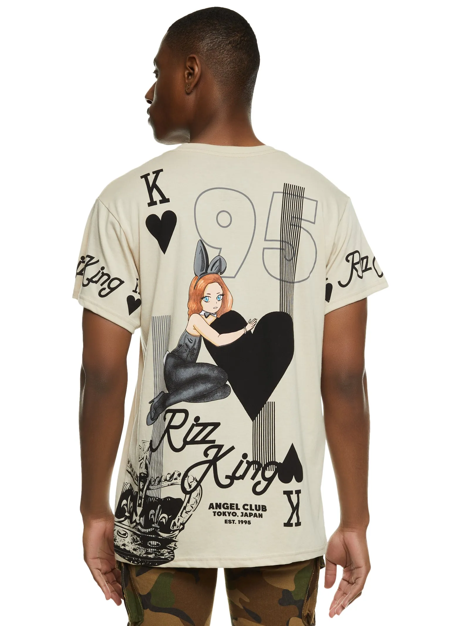 Mens Rizz King Crew Neck Graphic Tee sold by Rainbow