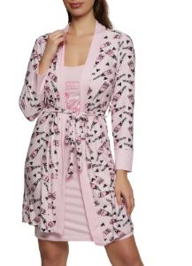 Come On Babe Foil Graphic Cami Nightgown and Robe sold by Rainbow