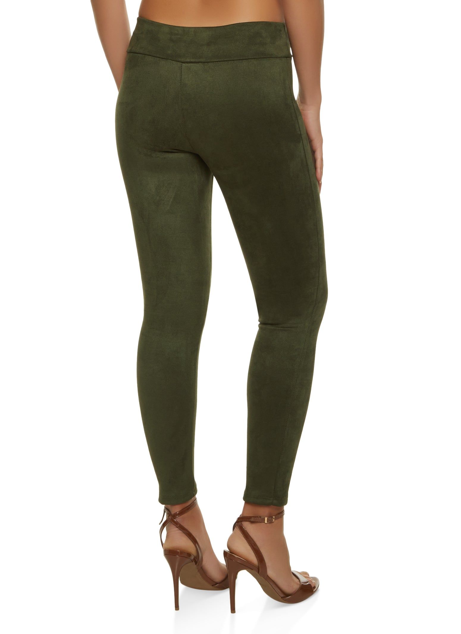 Solid Faux Suede Leggings sold by Rainbow product image thumbnail 2