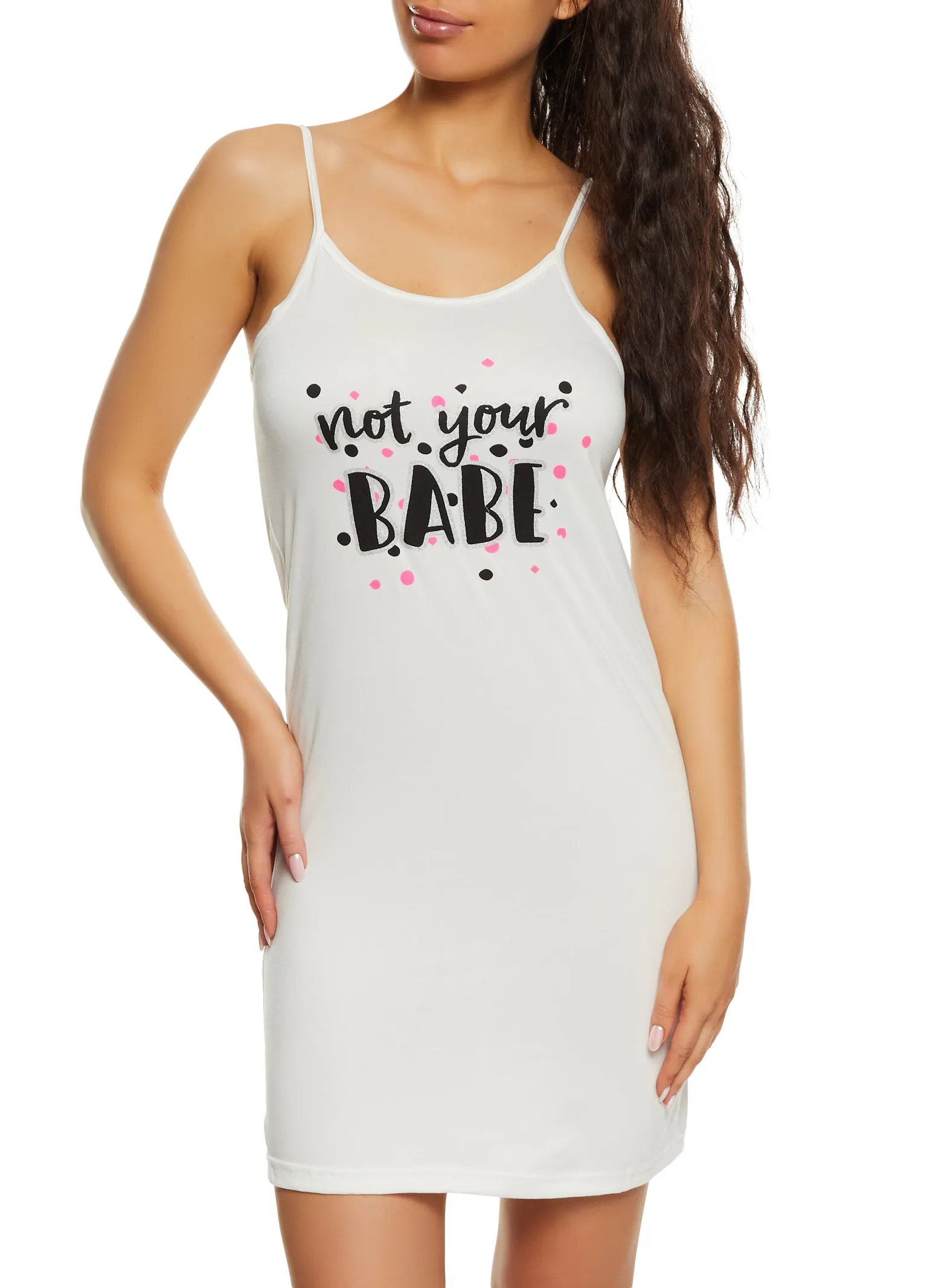 Not Your Babe Cami Nightgown with Robe sold by Rainbow product image thumbnail 3