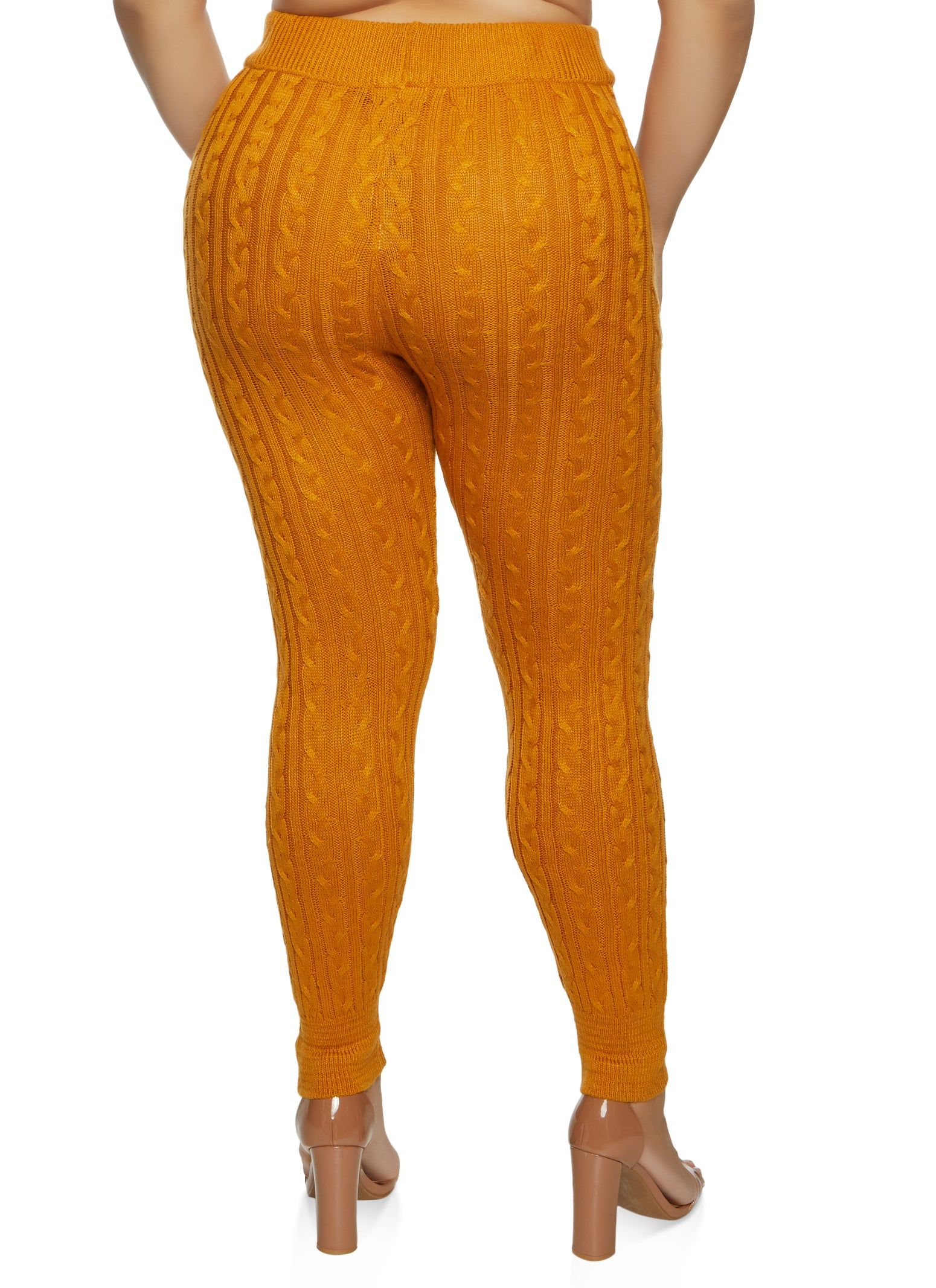 Plus Size Cable Knit High Waist Leggings sold by Rainbow product image thumbnail 2