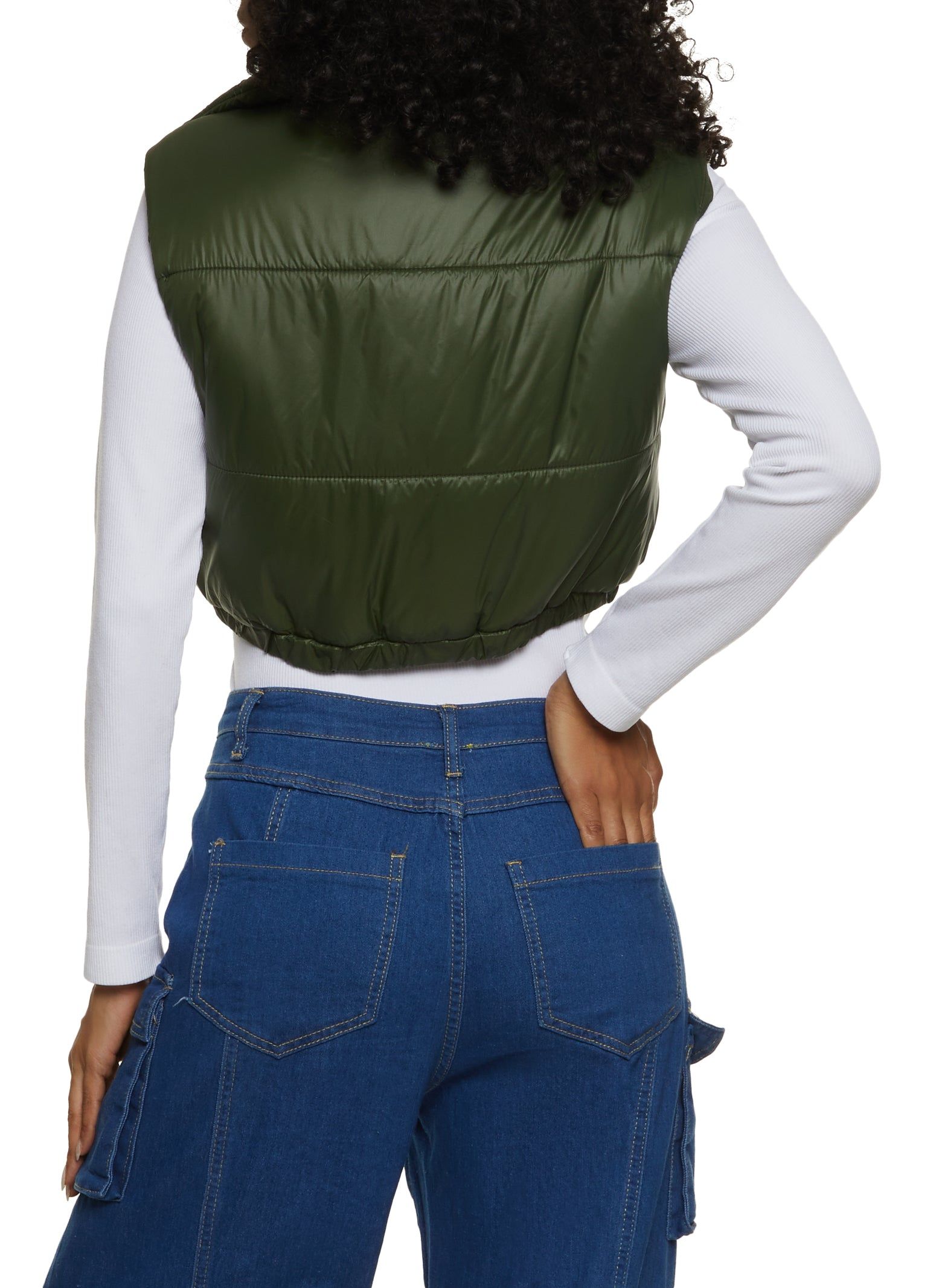 Cropped Puffer Vest sold by Rainbow product image thumbnail 2