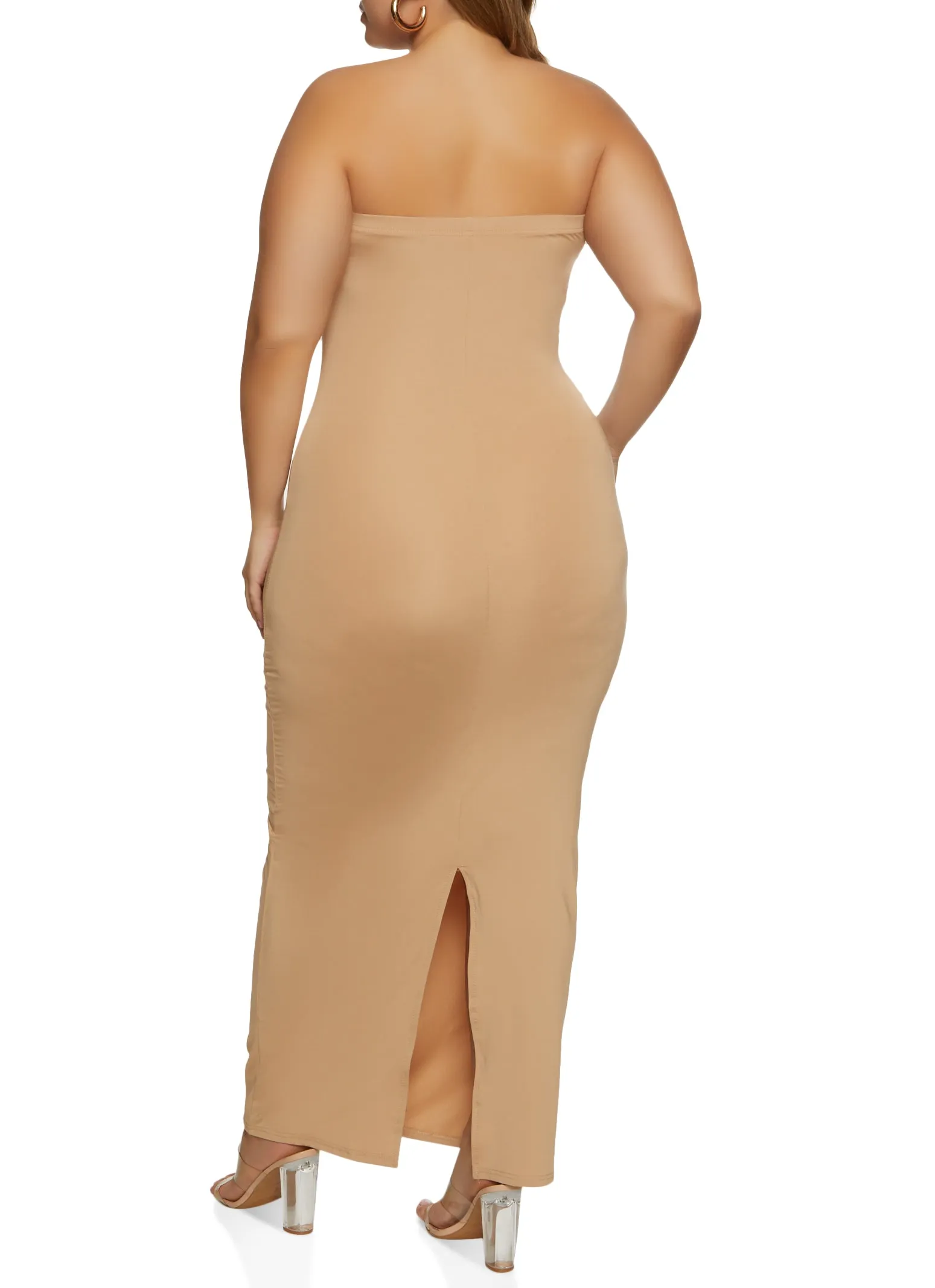 Plus Size Daisy Solid Tube Maxi Dress sold by Rainbow product image thumbnail 3