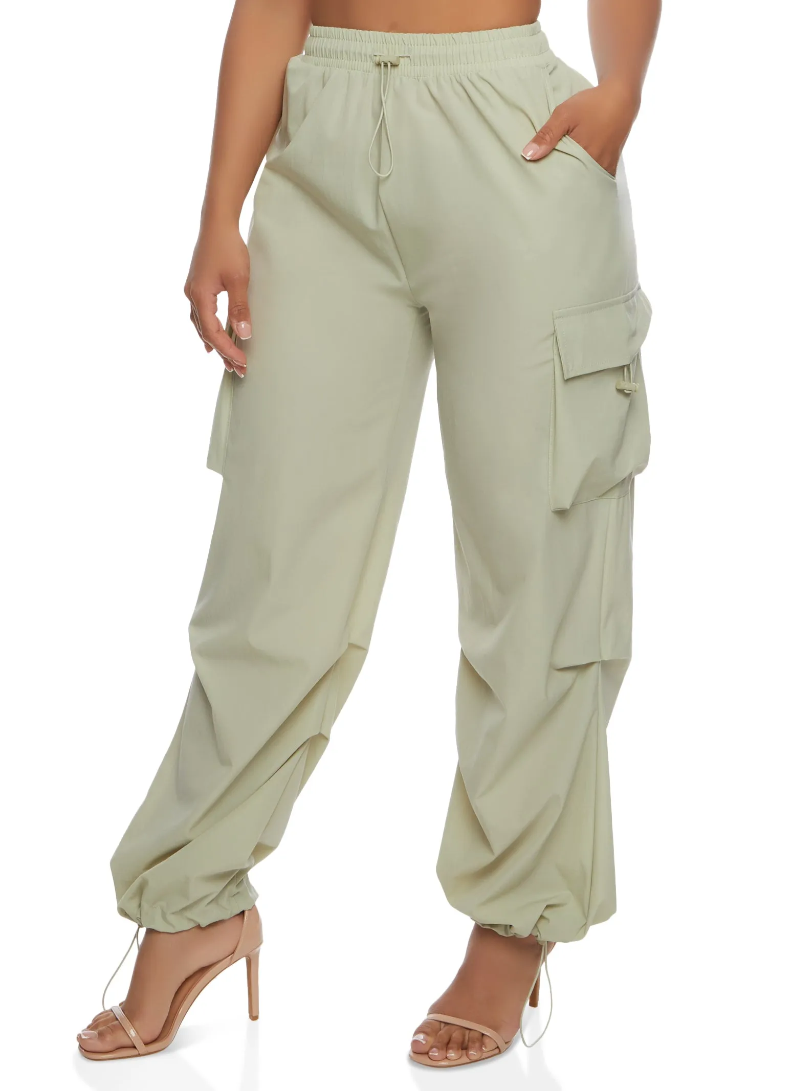 Toggle Drawstring Hem Cargo Pants sold by Rainbow product image thumbnail 3