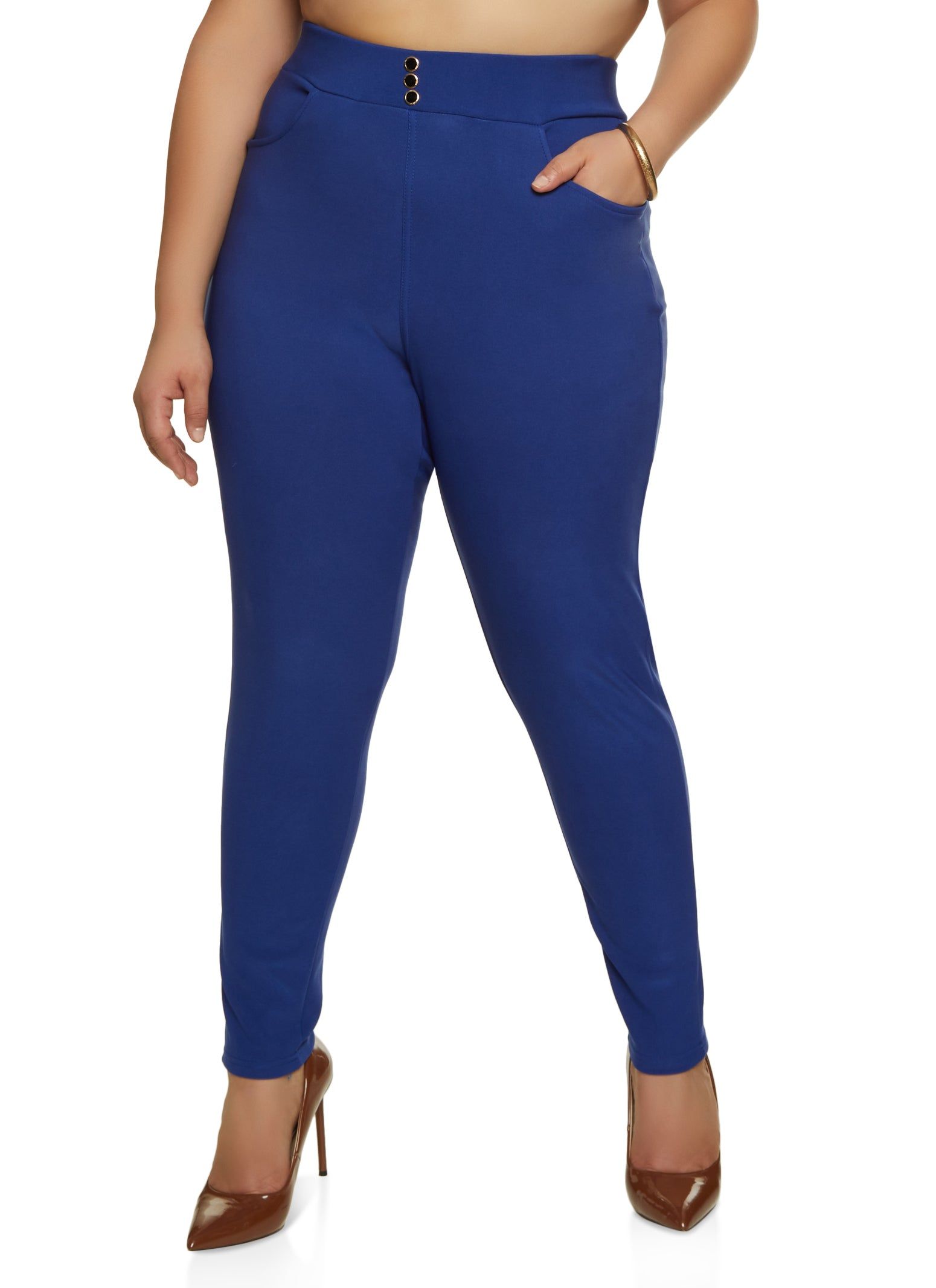 Plus Size Scuba Pull On Skinny Pants sold by Rainbow