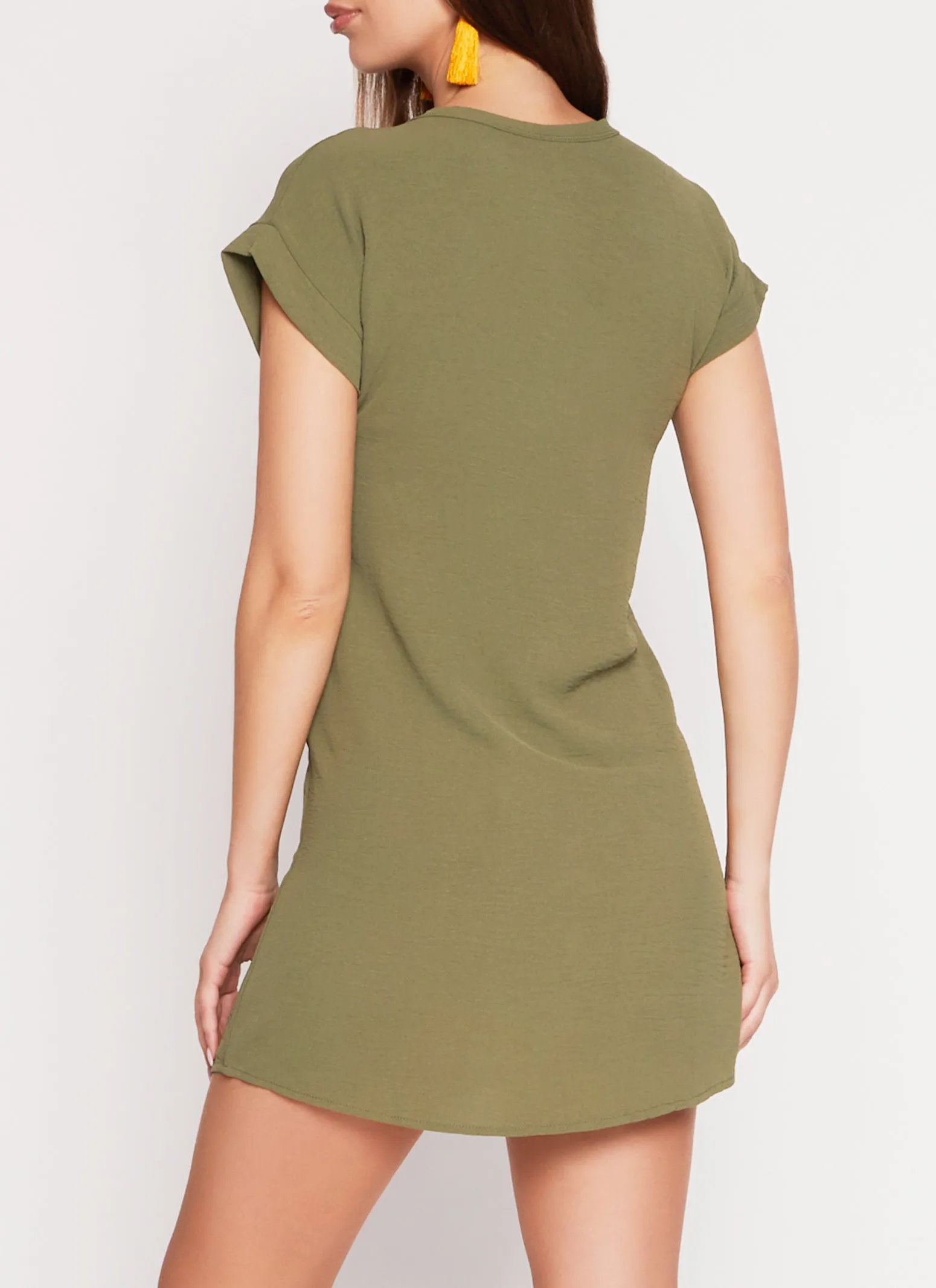 Crepe Knit Short Sleeve Shift Dress sold by Rainbow product image thumbnail 3