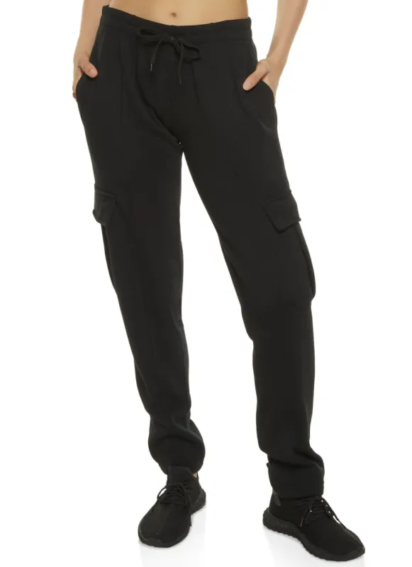 Solid Cargo Pocket Pintuck Joggers sold by Rainbow