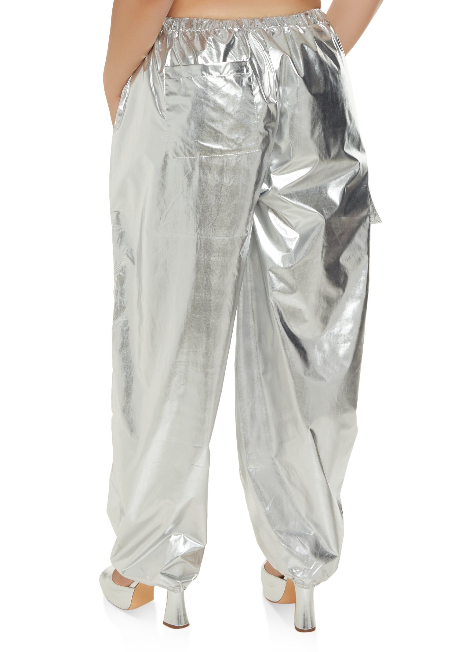 Plus Size Metallic Foil Cargo Pants sold by Rainbow product image thumbnail 2