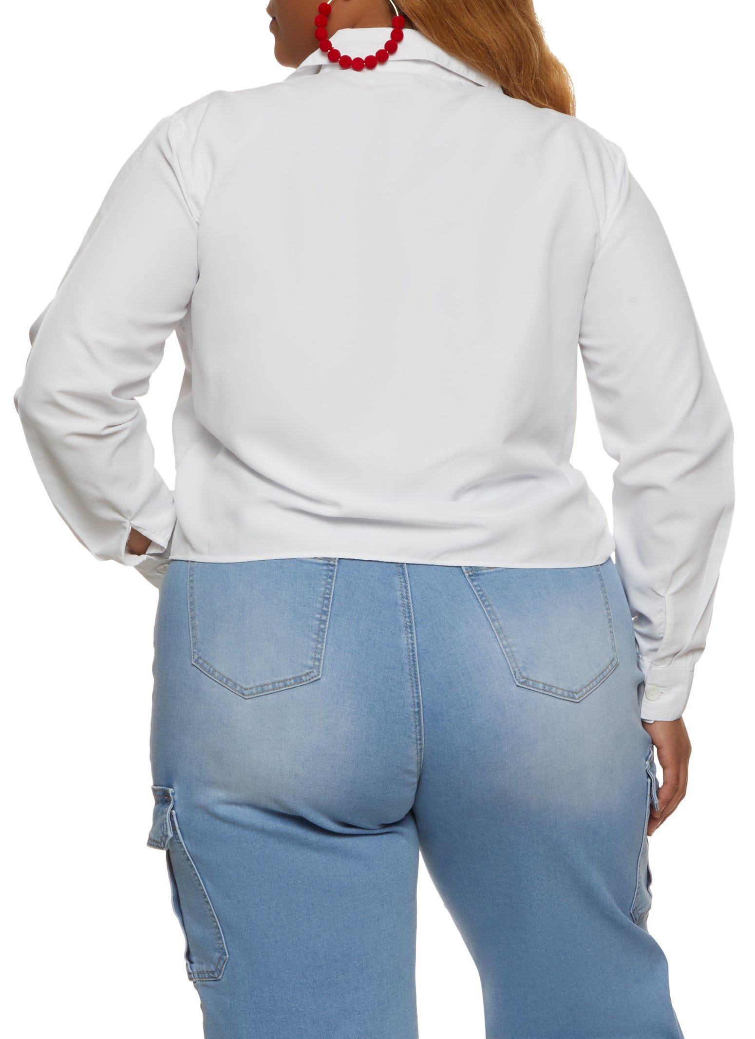 Plus Size Blessed Graphic Print Cropped Shirt sold by Rainbow product image thumbnail 2