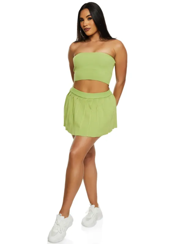 Daisy Pleated Mini Skort sold by Rainbow
