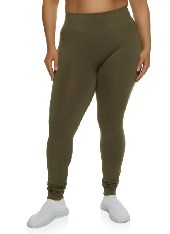 Plus Size High Waist Seamless Activewear Leggings sold by Rainbow