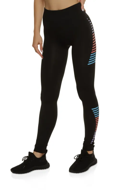Seamless Stripe Detail Leggings sold by Rainbow