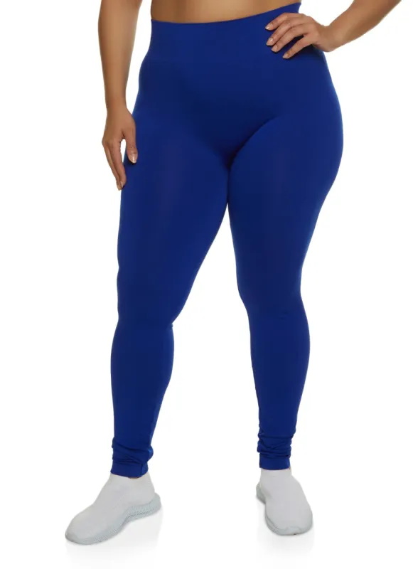Plus Size High Waist Seamless Activewear Leggings sold by Rainbow