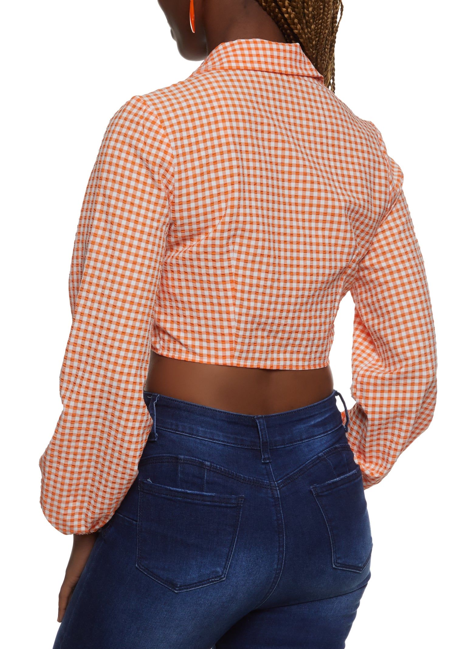 Gingham Tie Front Crop Top sold by Rainbow product image thumbnail 2