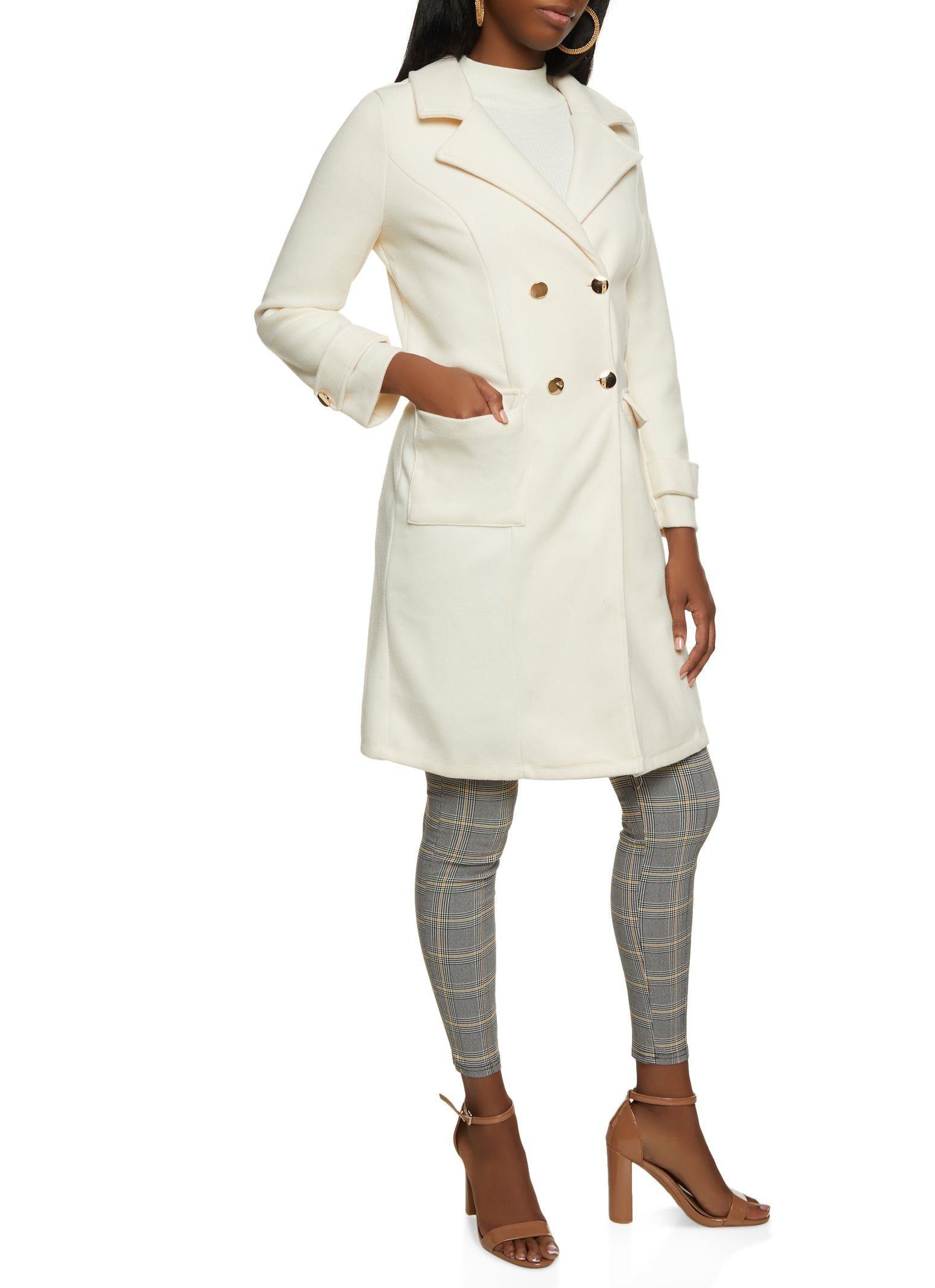 Button Detail Double Breasted Coat sold by Rainbow product image thumbnail 2